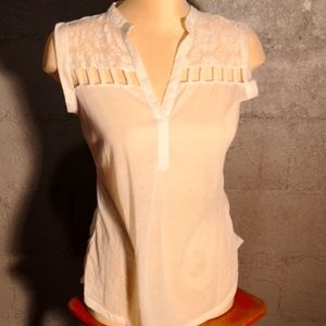 Large white lace top